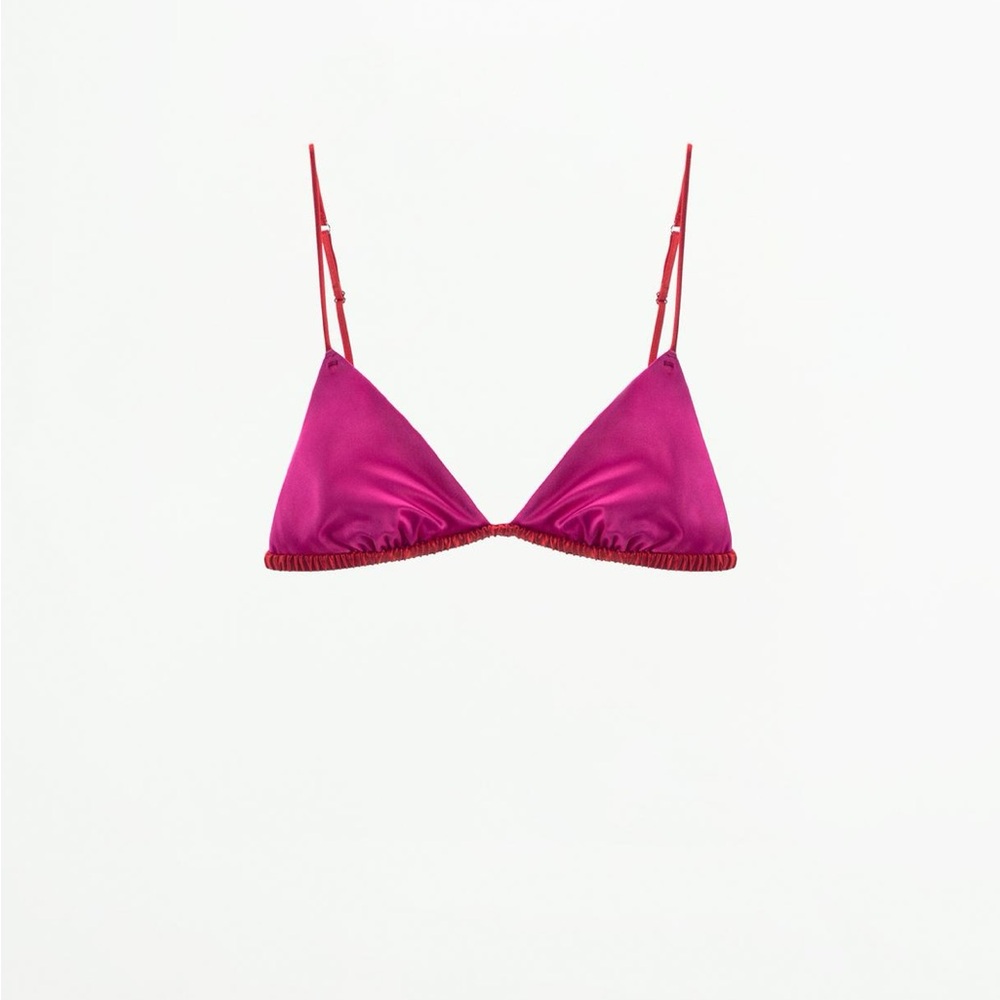 SATIN EFFECT TRIANGLE BRALETTE LIMITED EDITION